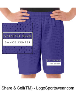 Youth Purple Mesh Shorts Design Zoom